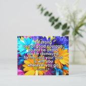 Carte Postale Soyez forte Écriture Biblique (Debout devant)