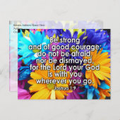 Carte Postale Soyez forte Écriture Biblique (Devant / Derrière)
