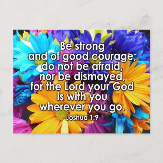 Carte Postale Soyez forte Écriture Biblique (Devant)