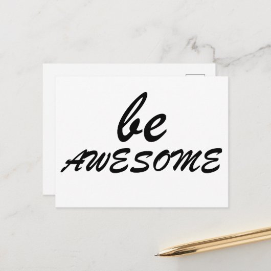 Carte Postale Soyez génial (Devant/Arrière en situation)