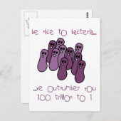 Carte Postale Soyez gentil avec les bactéries (Devant / Derrière)