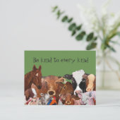Carte Postale Soyez gentil envers toutes sortes de personnes (Debout devant)