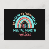 Carte Postale Soyez gentil envers votre esprit Les questions de  (Devant)