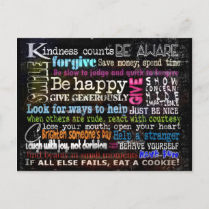 Carte Postale Soyez gentil Etc