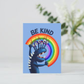 Carte Postale Soyez gentil Rainbow Funny Kindness (Debout devant)
