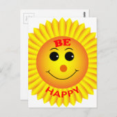Carte Postale Soyez heureux (Devant / Derrière)
