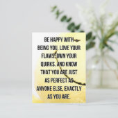 Carte Postale Soyez Heureux D'Être Cité (Debout devant)