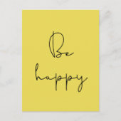 Carte Postale Soyez heureux en noir (Devant)