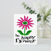 Carte Postale Soyez heureux Flower (Debout devant)