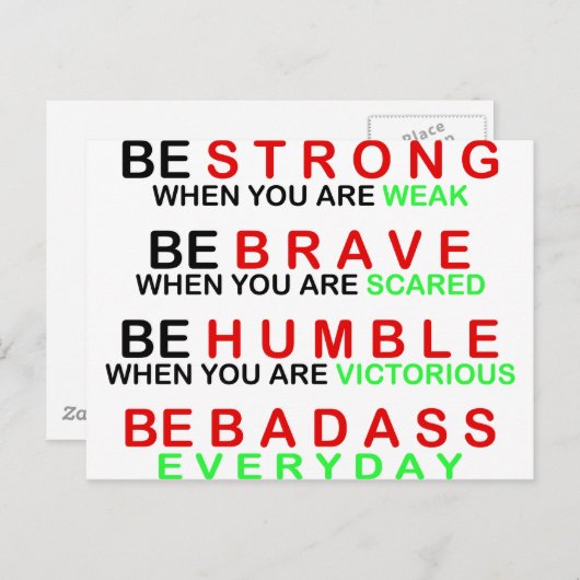 Carte Postale Soyez inoffensif tous les jours (Devant / Derrière)