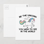 Carte Postale Soyez La Licorne (Devant / Derrière)