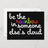 Carte Postale Soyez l'arc-en-ciel dans le nuage de certains (Devant / Derrière)