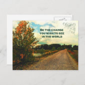 Carte Postale Soyez Le Changement Que Vous Voulez Voir Dans Le M (Devant / Derrière)