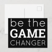 Carte Postale Soyez Le Changer De Jeu Motivationnel Typographie  (Devant / Derrière)