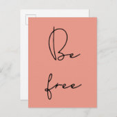 Carte Postale Soyez libre police noire (Devant / Derrière)