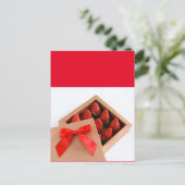 Carte Postale Soyez ma boîte à arc rouge de fraise Valentine (Debout devant)