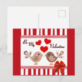 Carte Postale Soyez Ma Saint-Valentin (Devant / Derrière)