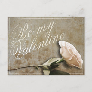 Carte Postale Soyez ma Saint Valentin avec Rose