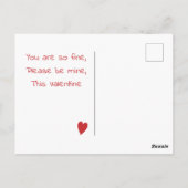 Carte Postale Soyez ma Saint Valentin Cute Frog Prince Holiday C (Dos)