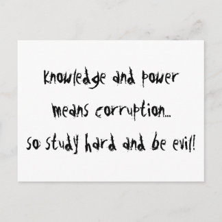 Carte Postale Soyez mauvais