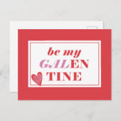Carte Postale Soyez mon Galentine (Devant / Derrière)