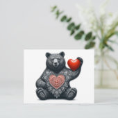 Carte Postale Soyez mon ours Valentine (Debout devant)
