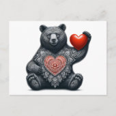 Carte Postale Soyez mon ours Valentine (Devant)