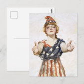 Carte Postale Soyez poster vintage patriotique (Devant / Derrière)