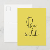 Carte Postale Soyez sauvage, police noire (Devant / Derrière)