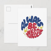 Carte Postale Soyez toujours vous-même - Slogan d'application (Devant / Derrière)