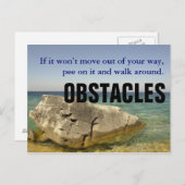 Carte Postale Soyez un chien : ne laissez pas les obstacles bloq (Devant / Derrière)