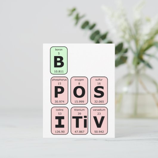 Carte Postale Soyez un tableau périodique positif (Debout devant)