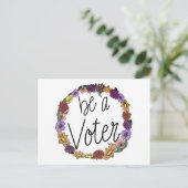 Carte Postale Soyez Une Couronne Florale Électorale (Debout devant)