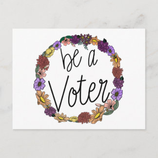 Carte Postale Soyez Une Couronne Florale Électorale