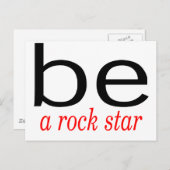 Carte Postale Soyez Une Star Rock (Devant / Derrière)