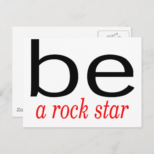 Carte Postale Soyez Une Star Rock (Devant / Derrière)