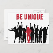 Carte Postale Soyez unique Soyez vous-même inspirant (Devant / Derrière)