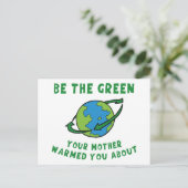 Carte Postale Soyez vert (Debout devant)