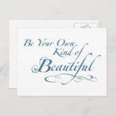 Carte Postale Soyez votre propre espèce de beauté (Devant / Derrière)
