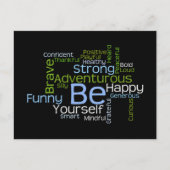 Carte Postale Soyez votre propre source d'inspiration Word Cloud (Devant)