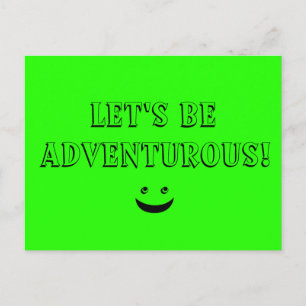 Carte Postale Soyons ADVENTUEUX amusant souriant visage Lime ver