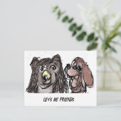 Carte Postale Soyons amis (Debout devant)