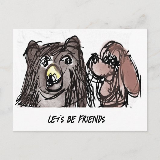 Carte Postale Soyons amis (Devant)