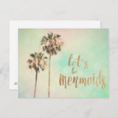 Carte Postale Soyons sirènes avec ananas (Devant / Derrière)