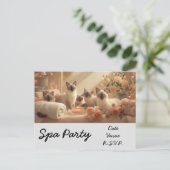 Carte Postale Spa Cat Party en traitement spa (Debout devant)