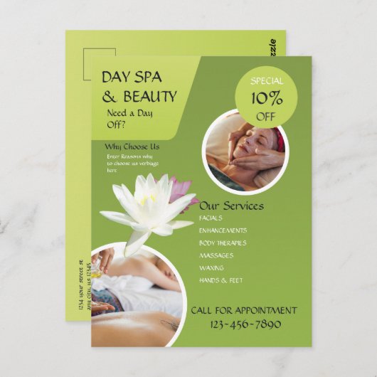 Carte Postale Spa de jour (Devant / Derrière)