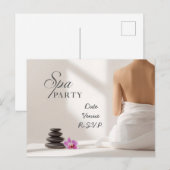 Carte Postale Spa Party Minimal Wellness Design (Devant / Derrière)