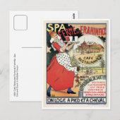 Carte Postale Spa vintage Belgique Café restaurant et (Devant / Derrière)