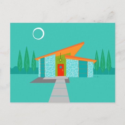 Carte Postale Space Age Cartoon House Postcard (Devant)
