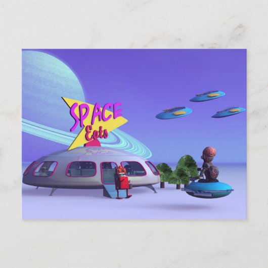 Carte postale Space Eats Café (Devant)